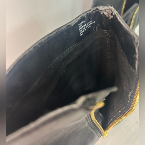 Steve Madden Black Leather Ankle Boots Black and Gold size 11 - Picture 7 of 7